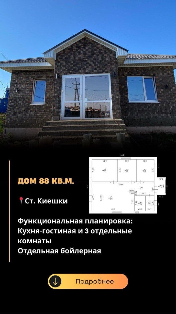 Дом 88 кв.м. на 6.39 сотках