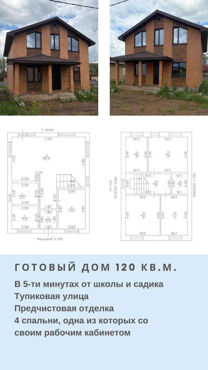 Дом 120 кв.м. на 7.5 сотках